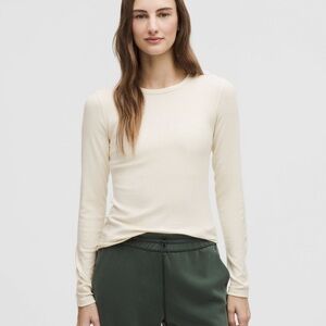 Lululemon Hold Tight Cream Long Sleeve Top